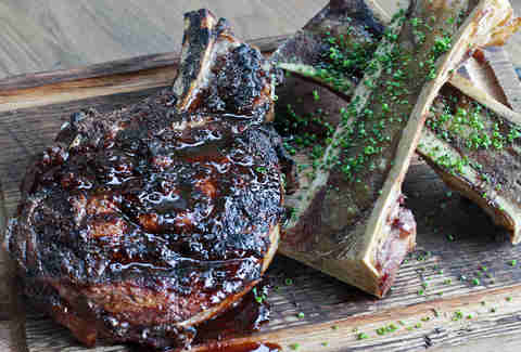 King + Duke - The King bone in ribeye with marrow bones