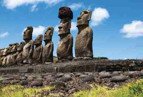 around the world with geoffrey Kent easter island