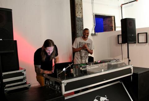 Jeff Risk and Sterling Toles at DJ booth