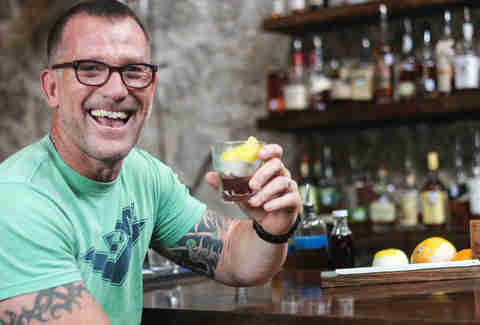 Scranton Twohey drinks a Hunter at Whisler's Bar