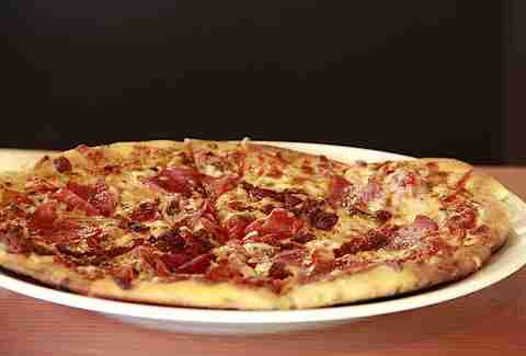 Wood-fired pizza at Pasta Allegro.