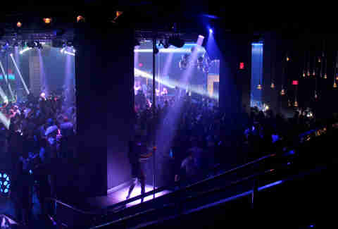 The view of Haven nightclub at the Golden Nugget in Atlantic City from the club's escalators.