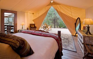 Luxury tents in the Montana wilderness