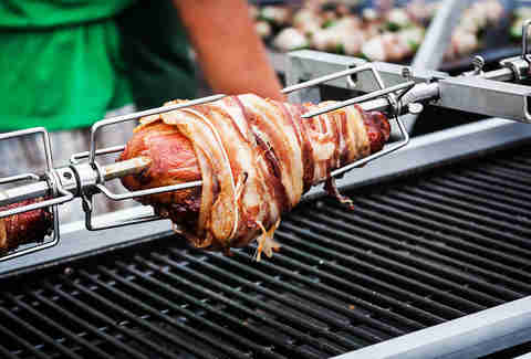 Bacon wrapped turkey legs at the San Diego County Fair in Del Mar.
