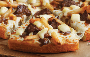 Poutine pizza is here!! Or actually in Canada. Of course. 