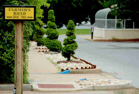 The Drive Thru entrance at Farmer's Road Drive Thru in Chadds Ford.