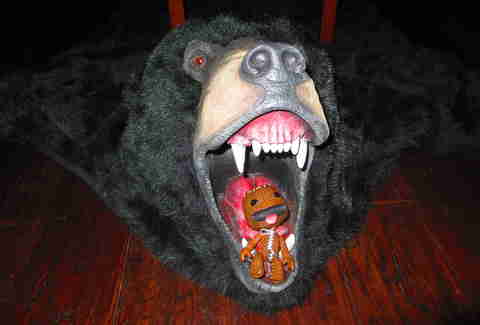 Sackboy in bear's mouth II