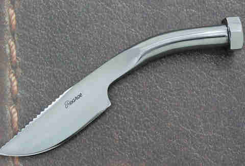knive forged out of rail spike