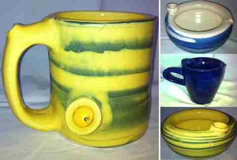 Smokable mugs and bowls