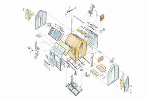 exploded illustration of Diogene