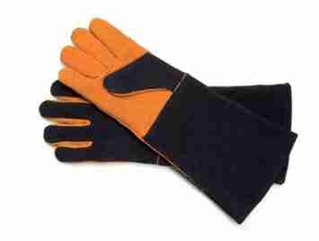 Suede barbecue gloves