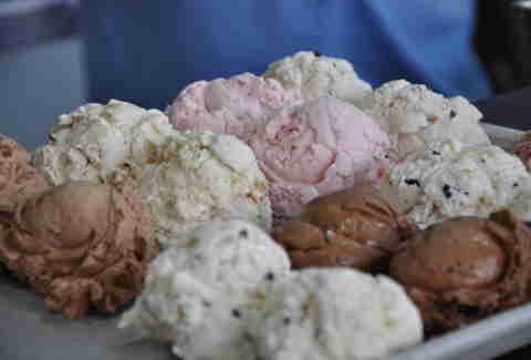 ice cream scoops at Sweet Cow Ice Cream