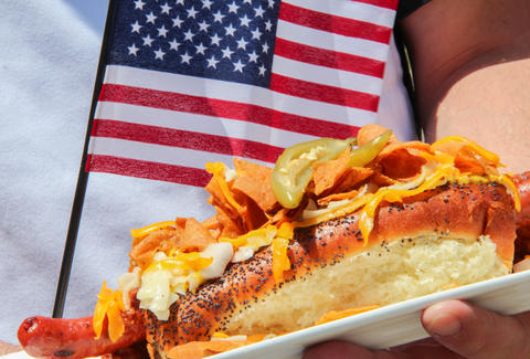 Brian Luscher's hot dog