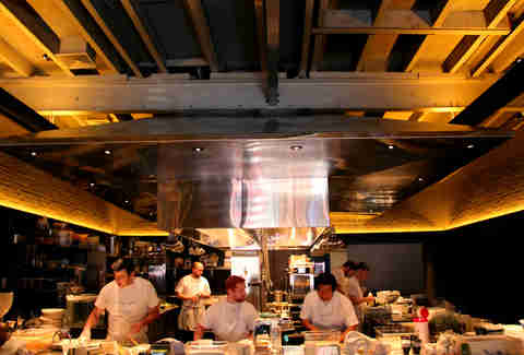 The open kitchen at Stephen Starr's Serpico on South St