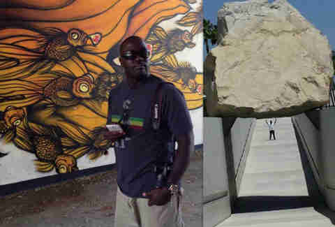 graffiti at the beltline and levitated mass at LACMA