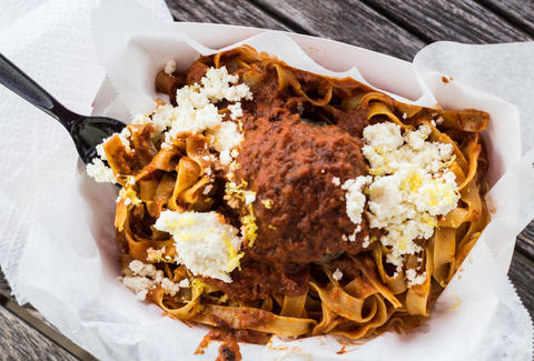 Patrizi's Pomodoro with meatballs