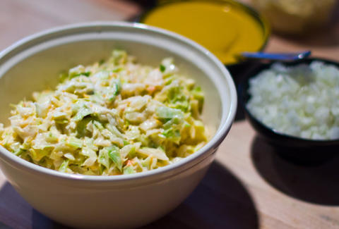Georgia peaches and cream coleslaw