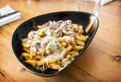 Seafood Poutine at Fish Public in San Diego.