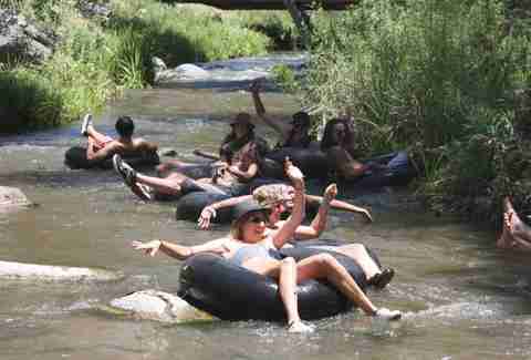 tubing the san luis rey river at the la jolla indian campground california