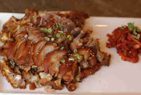 Pork feet, a huge dish of pork feet