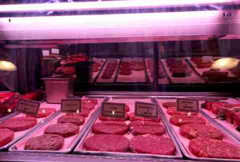 Raw burgers at The Butcher Shop