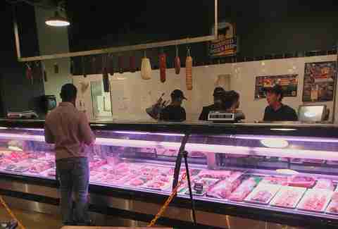 Butcher case at The Butcher Shop
