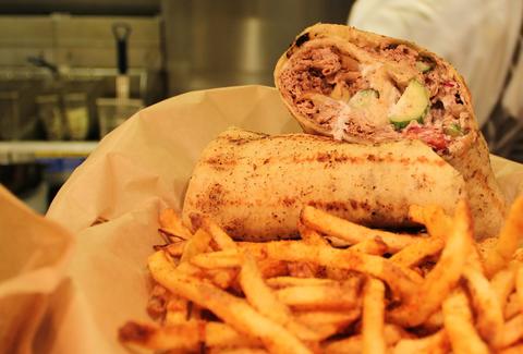 Greek lamb wrap at Bistro Joe's