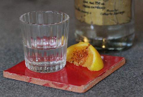 Mezca with worm salt from Sembrado in the East Village