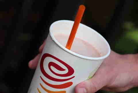 a boozy smoothie