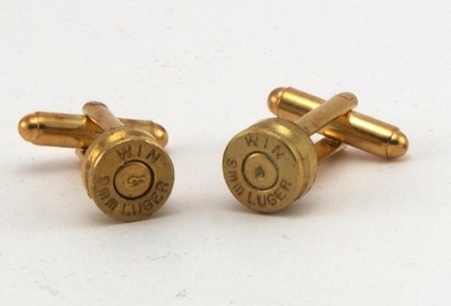 Winchester 9mm Luger Bullet Cufflinks