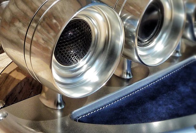 Because music sounds better when pumped through a Formula 1 exhaust