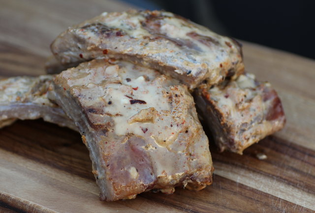 Govind Armstrong's Pork Ribs w/ White BBQ Sauce
