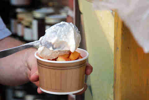 Mini food cakes with peaches at Formaggio Kitchen