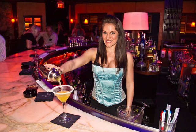 Cocktails and cleavage