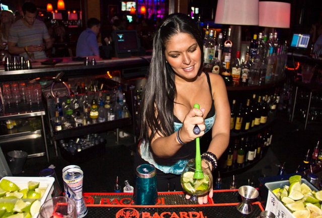 Cocktails and cleavage