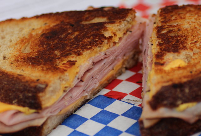 Almost more grilled cheese than your mouth can handle