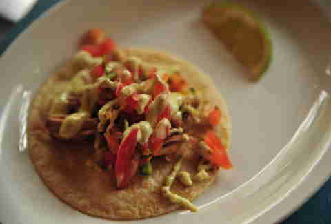 carnitas tacos at Agave Taco Bar