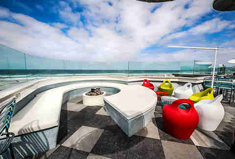 The fire pit at Cannonball in Mission Beach San Diego.