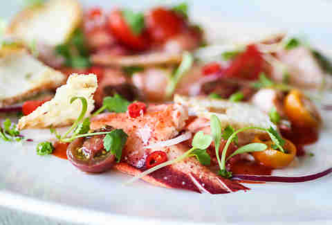 Lobster salad at Cannonball in Mission Beach San Diego.