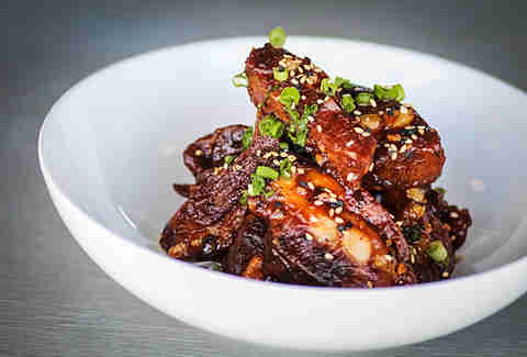 Pork rib tips at Cannonball in Mission Beach San Diego.