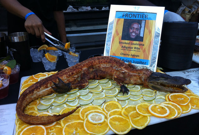 Whole Smoked Alligators at Frontier