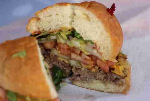 All American burger at Grind