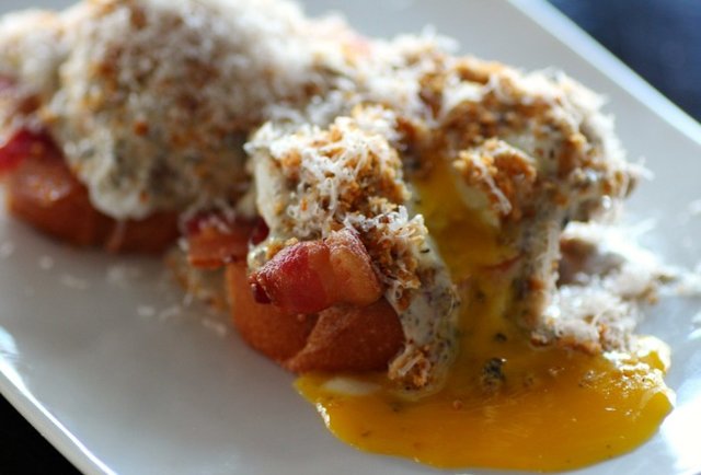 Carbonara Eggs Benedict