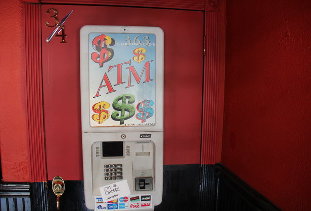 Yes, it's hidden behind an ATM