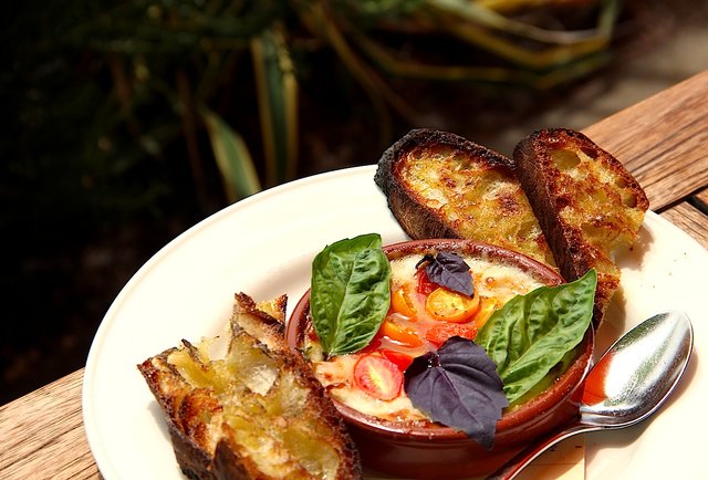 Baked Scamorza at Nostrana