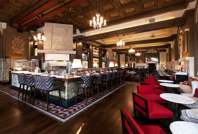 OAK Long Bar + Kitchen