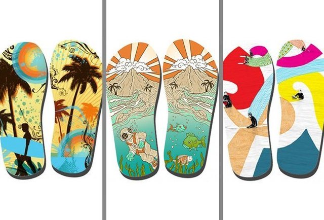 Ltd-ed, artist-designed flip flops