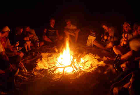 Beach bonfire, salvaging hamptons night