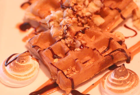 Fluffernutter waffles at The Continental AC.