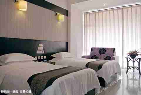 Bedrooms at Wild Duck Lake Resort in Kunming, China.